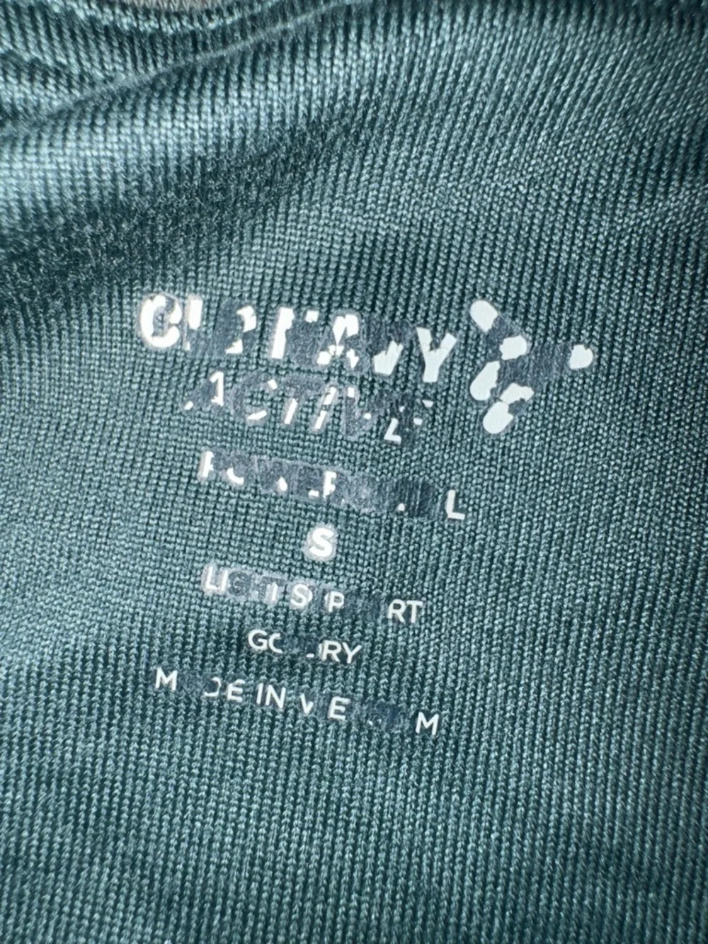 Old Navy Heather Green Cropped Tank Top - Picture 3 of 3